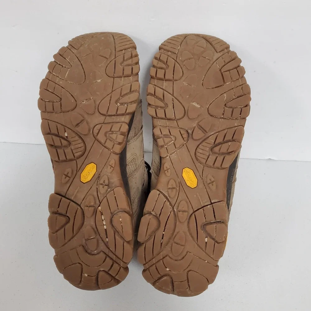 Merrell Mens Moab 3 Outdoor Hiking Shoes Size 15 Brown Ankle Height Vibram Vent